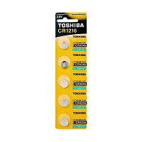 Батарейка Toshiba CR1216 BL5 Lithium 3V (5/100/12000)