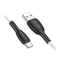 Кабель Borofone BX86 USB (m)-Type-C (m) 1м 3.0A силикон белый (1/360)