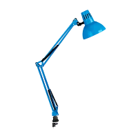 Светильник настольный Camelion KD-312 40W 230V E27 струбцина синий (1/12)