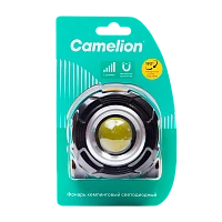 Фонарь туристический Camelion LED56252 COB от батареек 3хААA 2 режима черный (1/12/96)