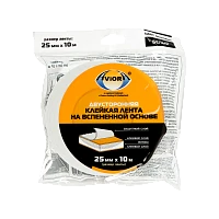 Клейкая лента Aviora 25*10мм двусторонняя вспененная основа белый (1/36)