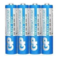 Батарейка GP PowerPlus R03 AAA Shrink 4 Heavy Duty 1.5V (4/40/200/1000) R