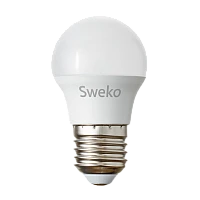 Лампа светодиодная Sweko G45 E27 5W 6500К 230V шар (1/5/100)