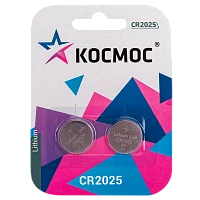 Батарейка Космос CR2025 BL2 Lithium 3V (2/40/640) 