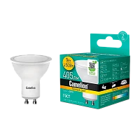 Лампа светодиодная Camelion MR16 GU10 5W 3000К 170-265V софит матовая (1/5/100)