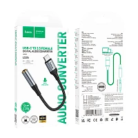 Кабель AUX HOCO LS36 Type-C (m)-Jack 3.5mm (f) 12см черный (1/19/190) 