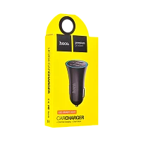 Автомобильное З/У HOCO UC204 2USB 2.4A черный (1/160)