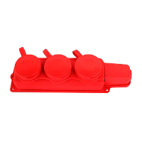 Колодка Volsten 3р.С/З со шторкой каучук красный (1/18)