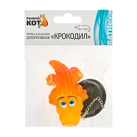Пробка для ванной Рыжий кот "Крокодил" желтый (1/18/72)