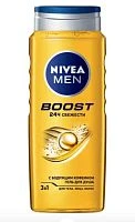 Гель для душа мужской Nivea BOOST 3 в 1 500мл (1/12)