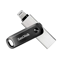 Флеш-накопитель SanDisk Go iXpand 128GB USB3.0 Lightning (m) металл+пластик черный