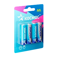 Батарейка Космос R6 AA BL4 Zinc Carbon 1.5V (4/64/768)