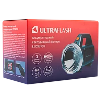Фонарь ручной Ultraflash LED38103 LED+COB от аккумулятора Type-C 3 режима черный (1/6/24)