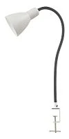 Светильник настольный Camelion KD-438 40W E27 струбцина белый (1/20)