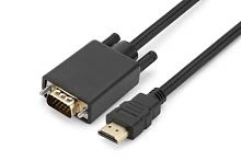 Кабель GoPower DVI-I (m)-VGA (m) 1м черный Premium Zip-Lock c подвесом (1/200)