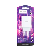 Сетевое З/У HOCO C97A 1USB/Type-C 20W QC3.0 белый (1/30/180)