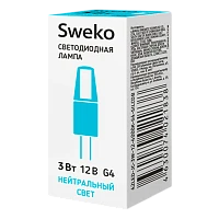 Лампа светодиодная Sweko JC G4 3W 4000К 230V COB (1/10/100)