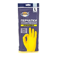 Перчатки Aviora L резина 1 пара в упаковке (1/120)