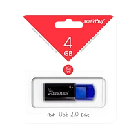 Флеш-накопитель Smartbuy Click 4GB USB2.0 пластик синий
