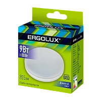 Лампа светодиодная Ergolux GX53 9W 6500К 180-240V таблетка матовая (1/10/100)