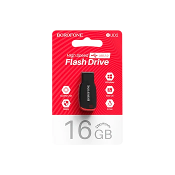 Флеш-накопитель Borofone Wonder BUD4 16GB USB3.0 пластик черный (1/40)