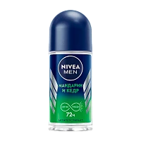 Дезодорант мужской Nivea Мандарин и Кедр роликовый 50мл (1/30)