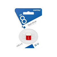 Флеш-накопитель Smartbuy Lara 8GB USB2.0 пластик красный