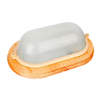 Светильник влагозащищенный Camelion 1402D 60W 230V E27 накладной 140мм клён (1/8)