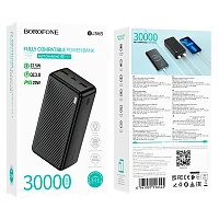 Внешний аккумулятор Borofone BJ56B 30000mAh 3.0A 2USB+Type-C PD20W черный (1/24)