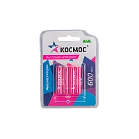 Аккумулятор бытовой Космос HR03 AAA BL4 NI-MH 600mAh (4/48/576)