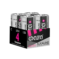 Батарейка Фаzа LR14 C BOX4 Alkaline 1.5V (4/24/96)