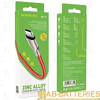 Кабель Borofone BX45 USB (m)-microUSB (m) 1м 2.4A нейлон красный (1/360)