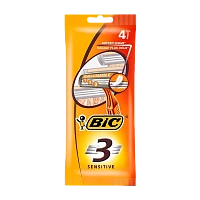 Бритва одноразовая BIC "БИК 3 Sensitive" 3 лезвия 4шт. (1/20)