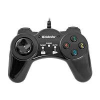 Геймпад проводной Defender Vortex USB 13 кн. черный (1/20/40)