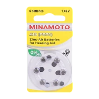 Батарейка Minamoto ZA10 BL6 Zinc Air 1.45V (6/60/600)
