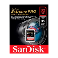 Карта памяти SD SanDisk Extreme Pro 32GB Class10 UHS-I (U3) 95 МБ/сек V30