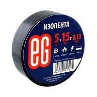 Изолента Еврогарант/EG 15мм*5м ПВХ черный