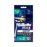Бритва одноразовая Gillette "BLUE3 COMFORT" 3 лезвия 9+3шт (1/20)