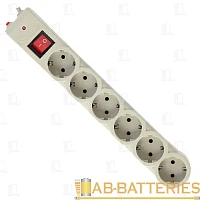 Сетевой фильтр Defender DFS 603 6р.С/З 10A 3.0м 220 Дж серый (1/30)