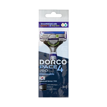 Бритва одноразовая DORCO "PACE4 PRO" 4 лезвия 1шт. (1/10)