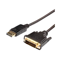 Кабель Atcom AT9504 DVI-D 25 (m)-DisplayPort (m) 1.8м силикон 1080P черный в пакете (1/100)