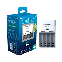 З/У для аккумуляторов Panasonic eneloop Basic Charger AA/AAA 4 слота +4AA 2000mAh (1/8)