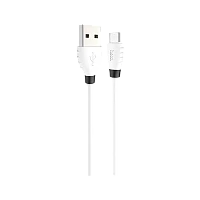 Кабель HOCO X27 USB (m)-microUSB (m) 1.2м 2.4A TPE белый (1/30/300)