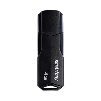 Флеш-накопитель Smartbuy Clue 4GB USB2.0 пластик черный