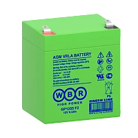 Аккумулятор свинцово-кислотный WBR GP1255 F2 12V 5.5Ah