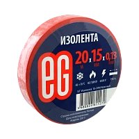 Изолента Еврогарант/EG 15мм*20м ПВХ красный (10/200) 