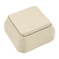 Выключатель Makel Siva Ustu 1-клав.10A пластик накладной кремовый 45201 (1/10)