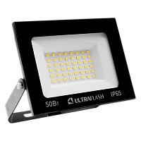 Прожектор светодиодный Ultraflash UFD003 50W 230V 6500К черный (1/20)