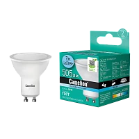 Лампа светодиодная Camelion MR16 GU10 7W 4500К 170-265V софит матовая (1/5/100)