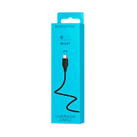 Кабель Borofone BX73 USB (m)-2хType-C/Lightning 1м 60W ПВХ черный